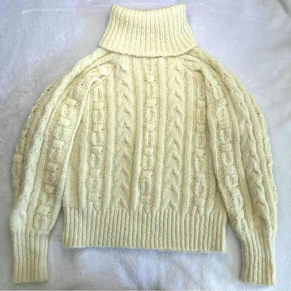 a new day Sweaters - Cozy Turtleneck Women's Thick Ivory Cable Knit Sweater, NWOT, Size Small